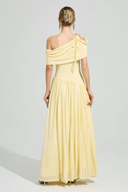 Cunningham Yellow One Shoulder Dress