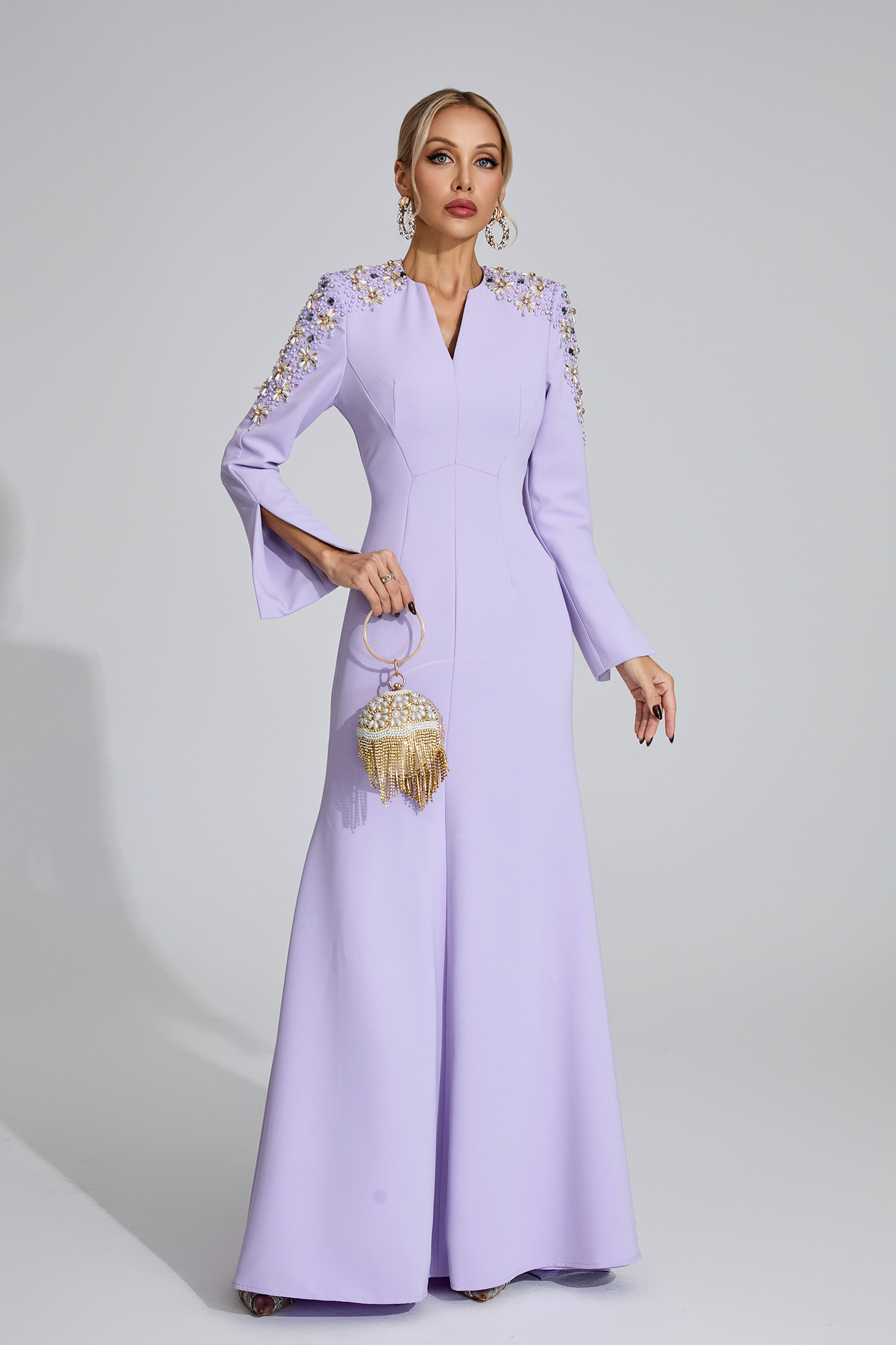 Drift Purple Pearl Maxi Dress