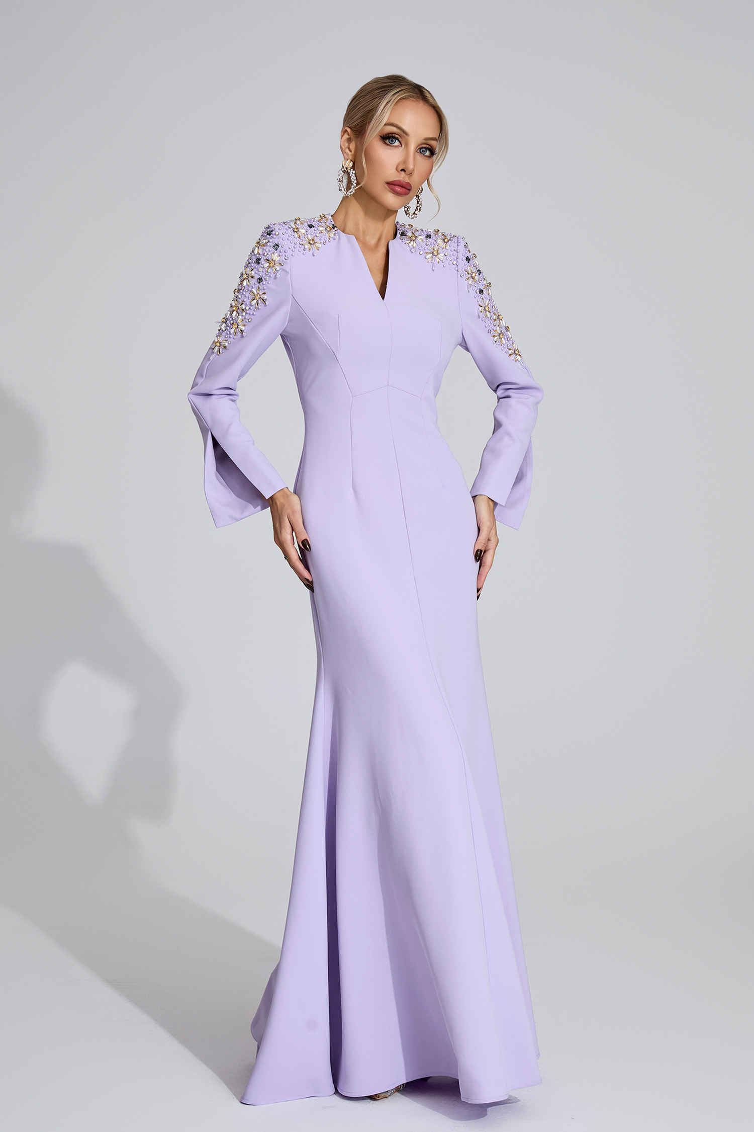 Drift Purple Pearl Maxi Dress