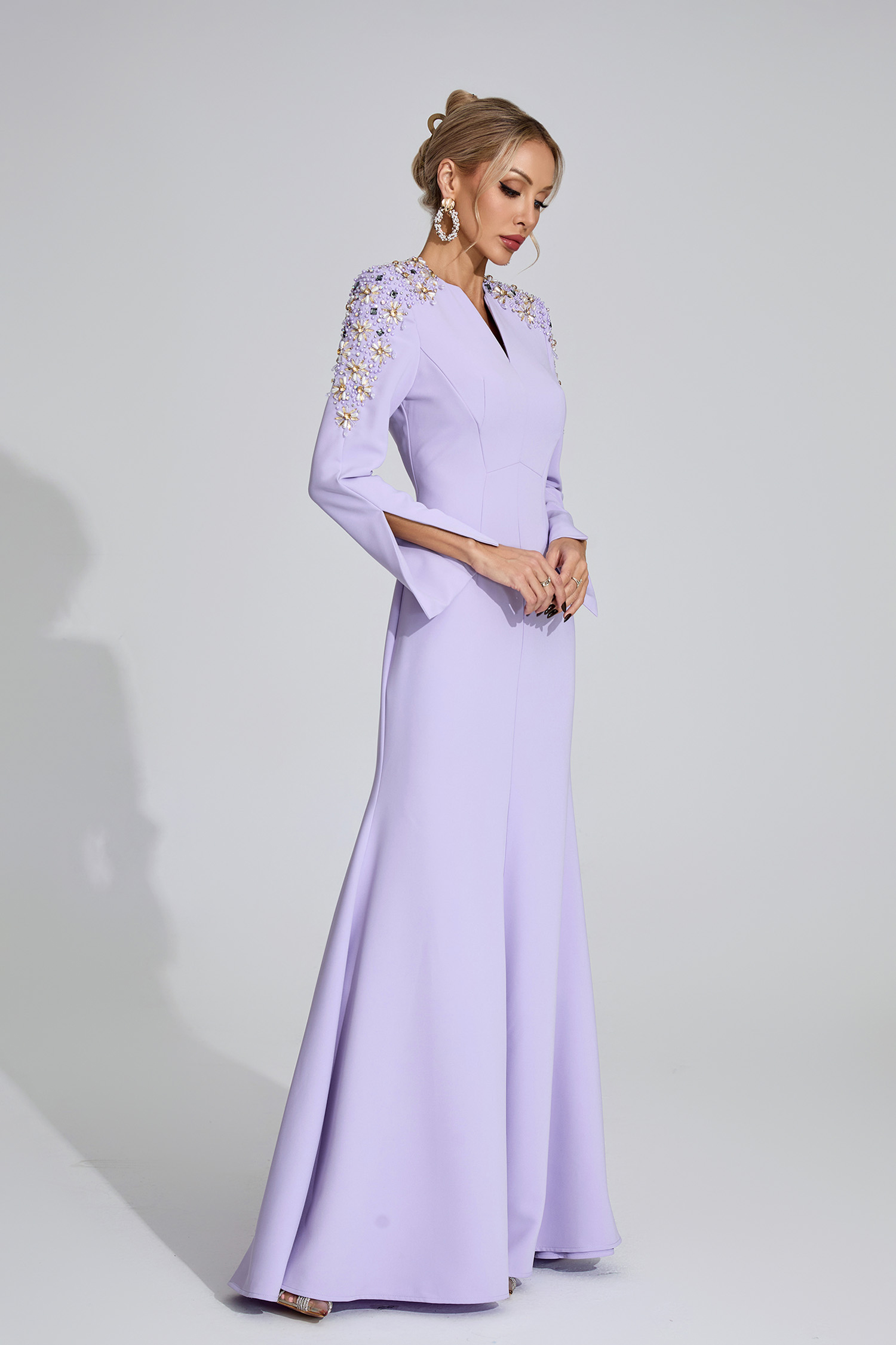 Drift Purple Pearl Maxi Dress