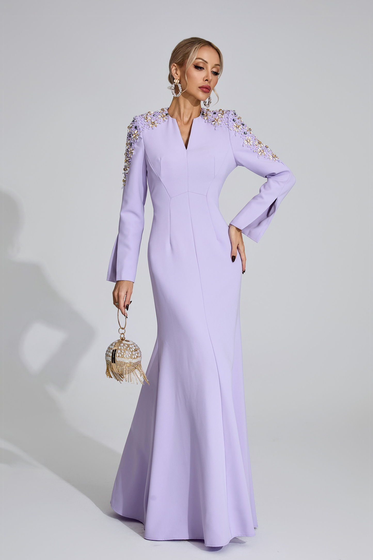 Drift Purple Pearl Maxi Dress
