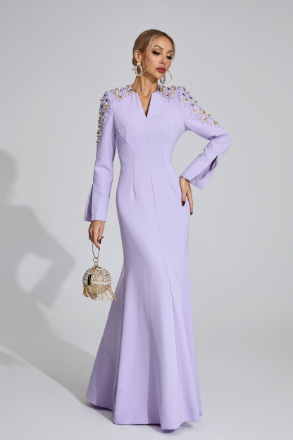 Drift Purple Pearl Maxi Dress