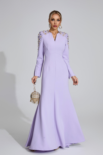 Drift Purple Pearl Maxi Dress