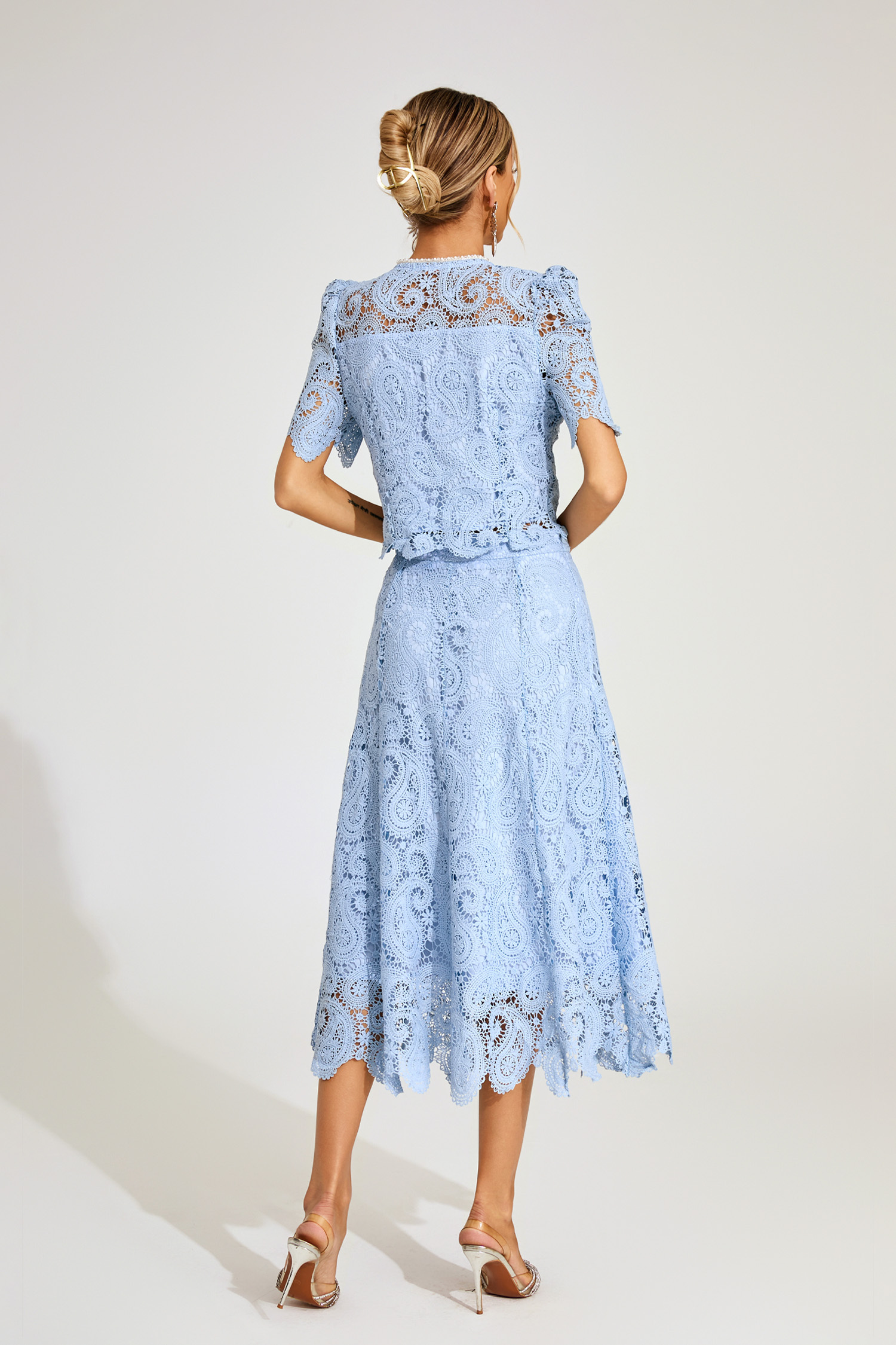 Lucien Blue Lace Two Piece Set