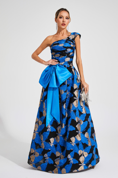 Horatio Blue One Shoulder Dress