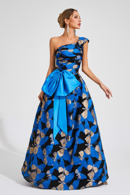 Horatio Blue One Shoulder Dress