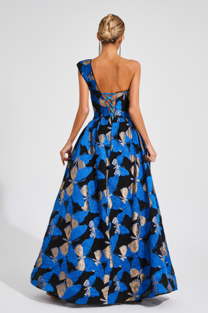 Horatio Blue One Shoulder Dress