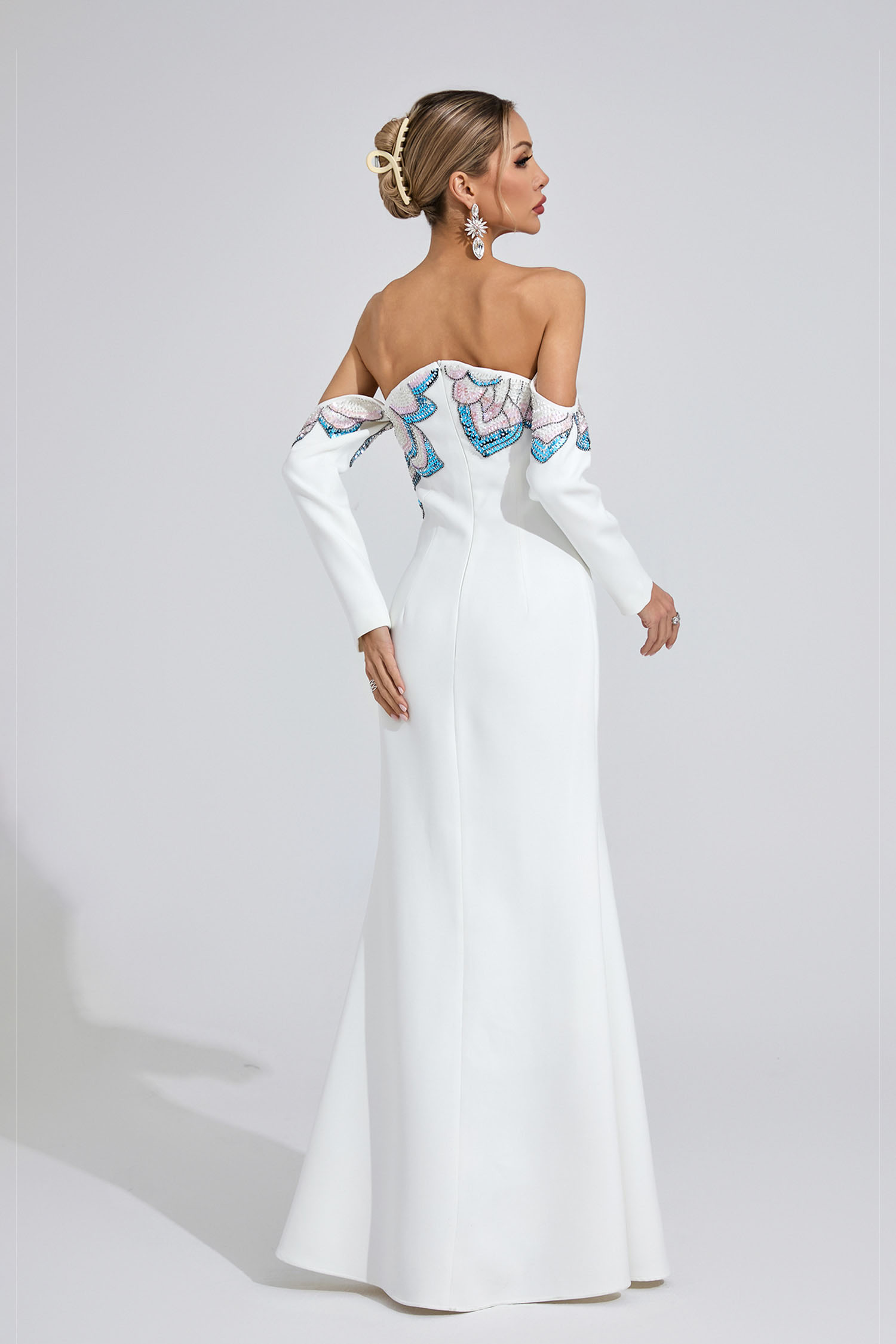 Geyser White Diamond Maxi Dress