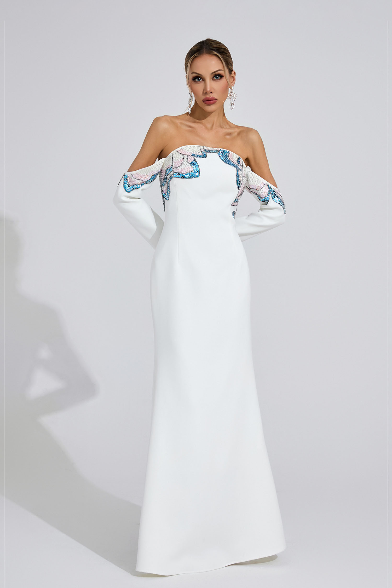 Geyser White Diamond Maxi Dress