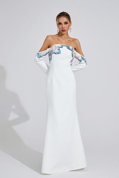 Geyser White Diamond Maxi Dress