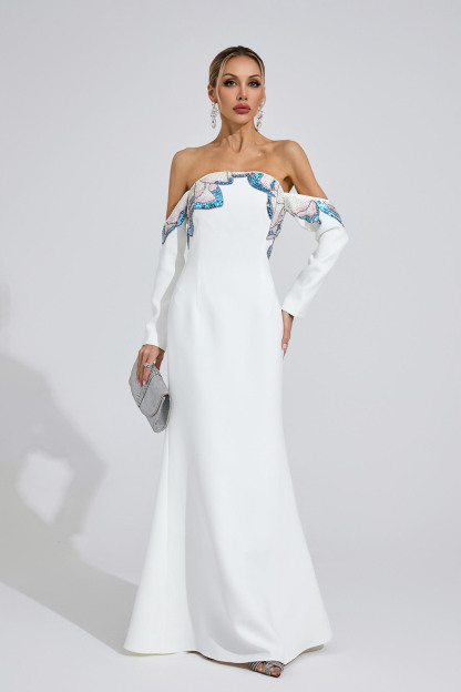 Geyser White Diamond Maxi Dress