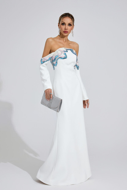 Geyser White Diamond Maxi Dress