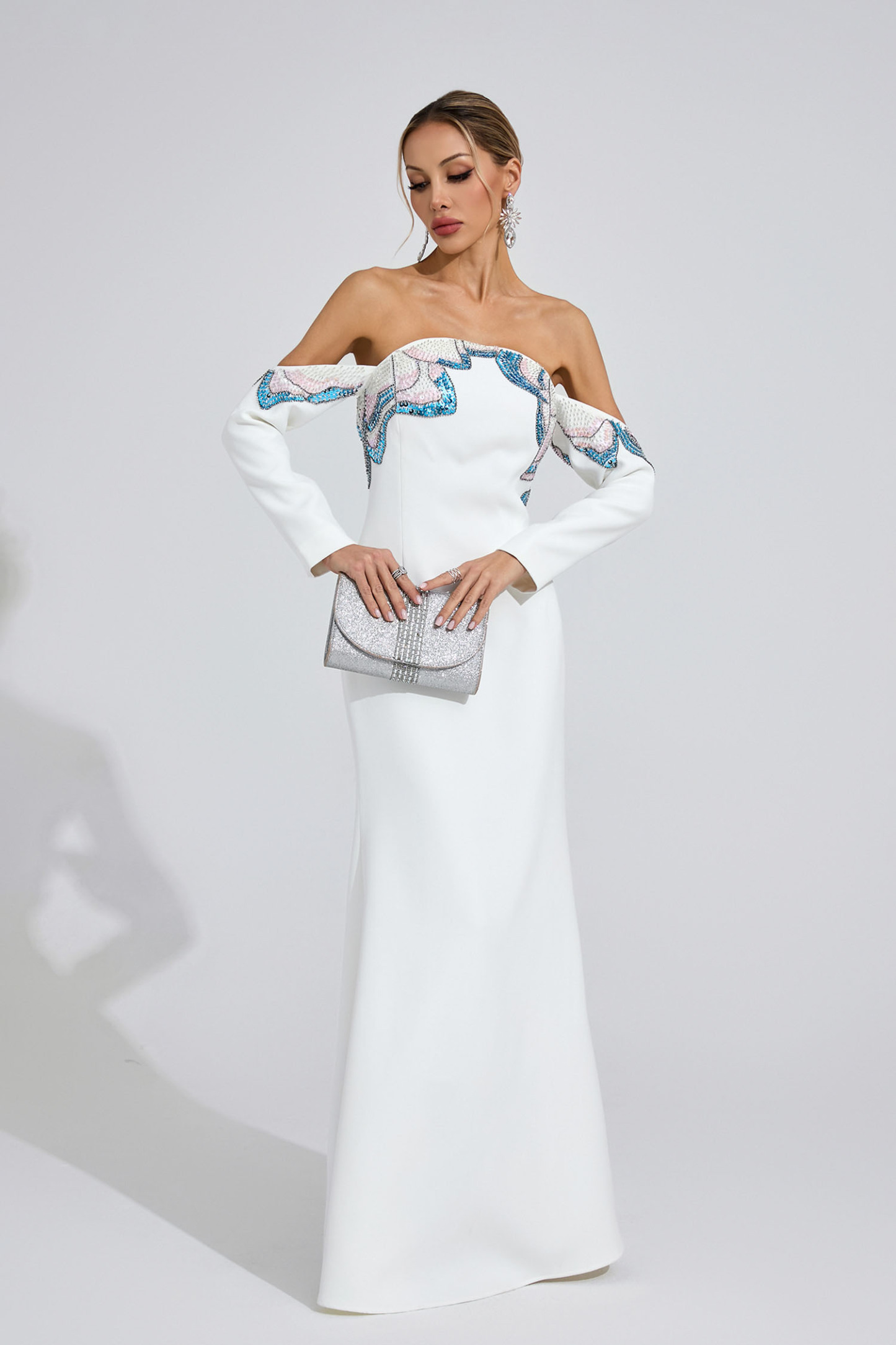 Geyser White Diamond Maxi Dress
