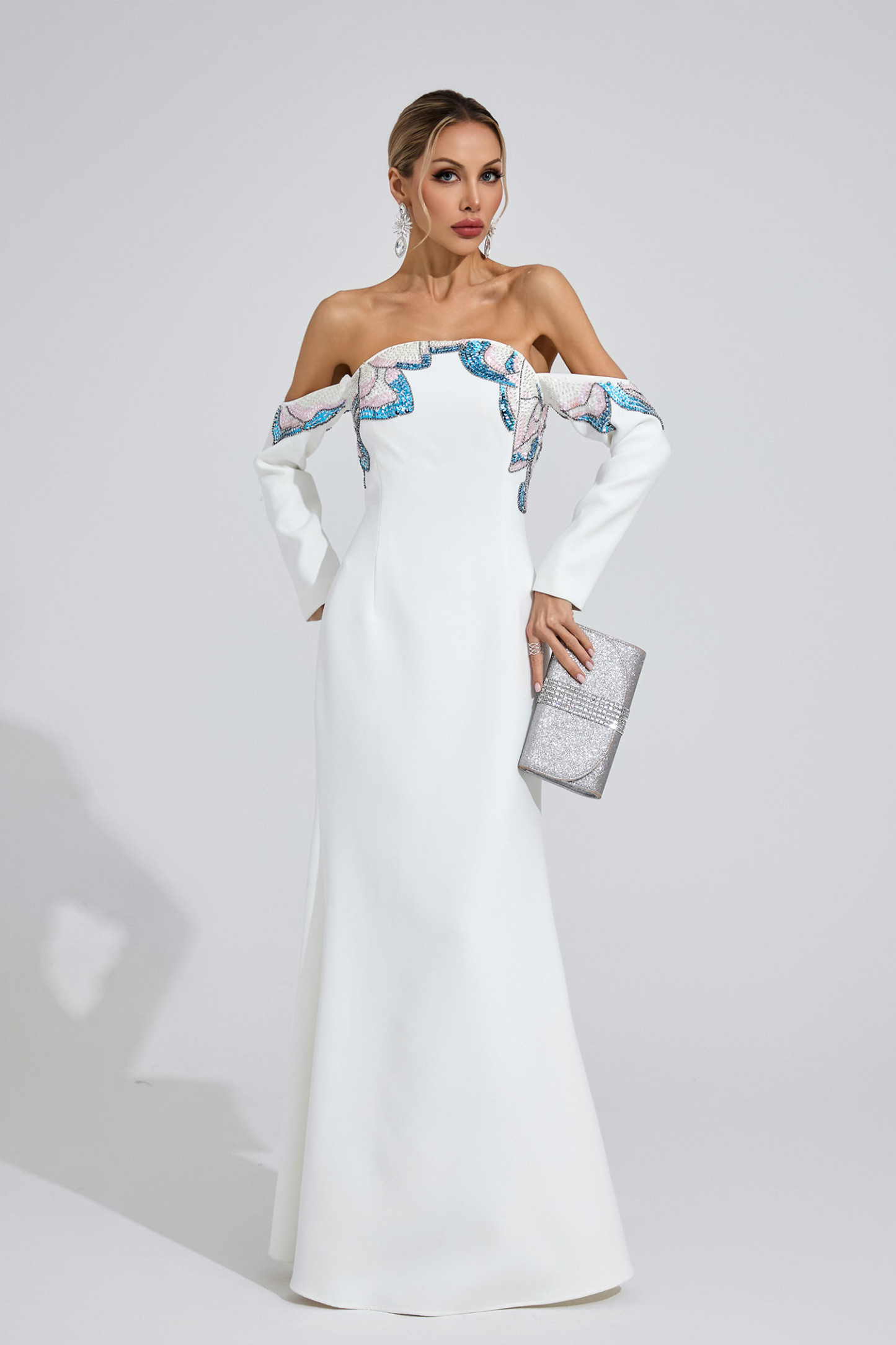 Geyser White Diamond Maxi Dress