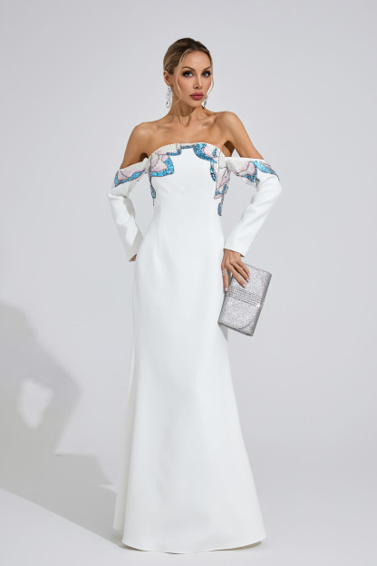Geyser White Diamond Maxi Dress