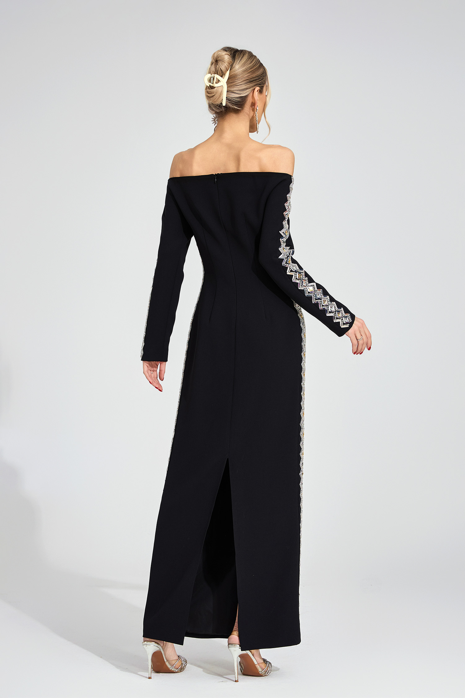 Eleanor Black Diamond Maxi Dress