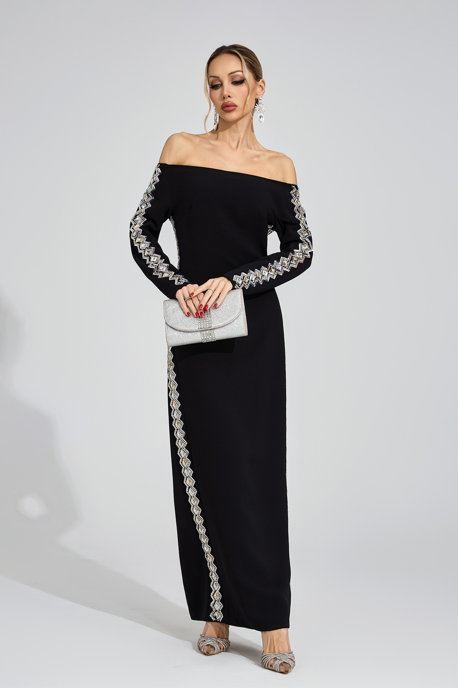 Eleanor Black Diamond Maxi Dress