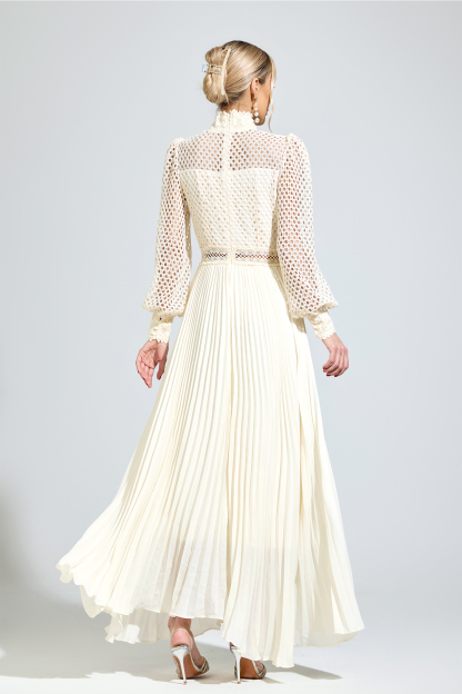 Zinn Apricot Embroidered Formal Dress