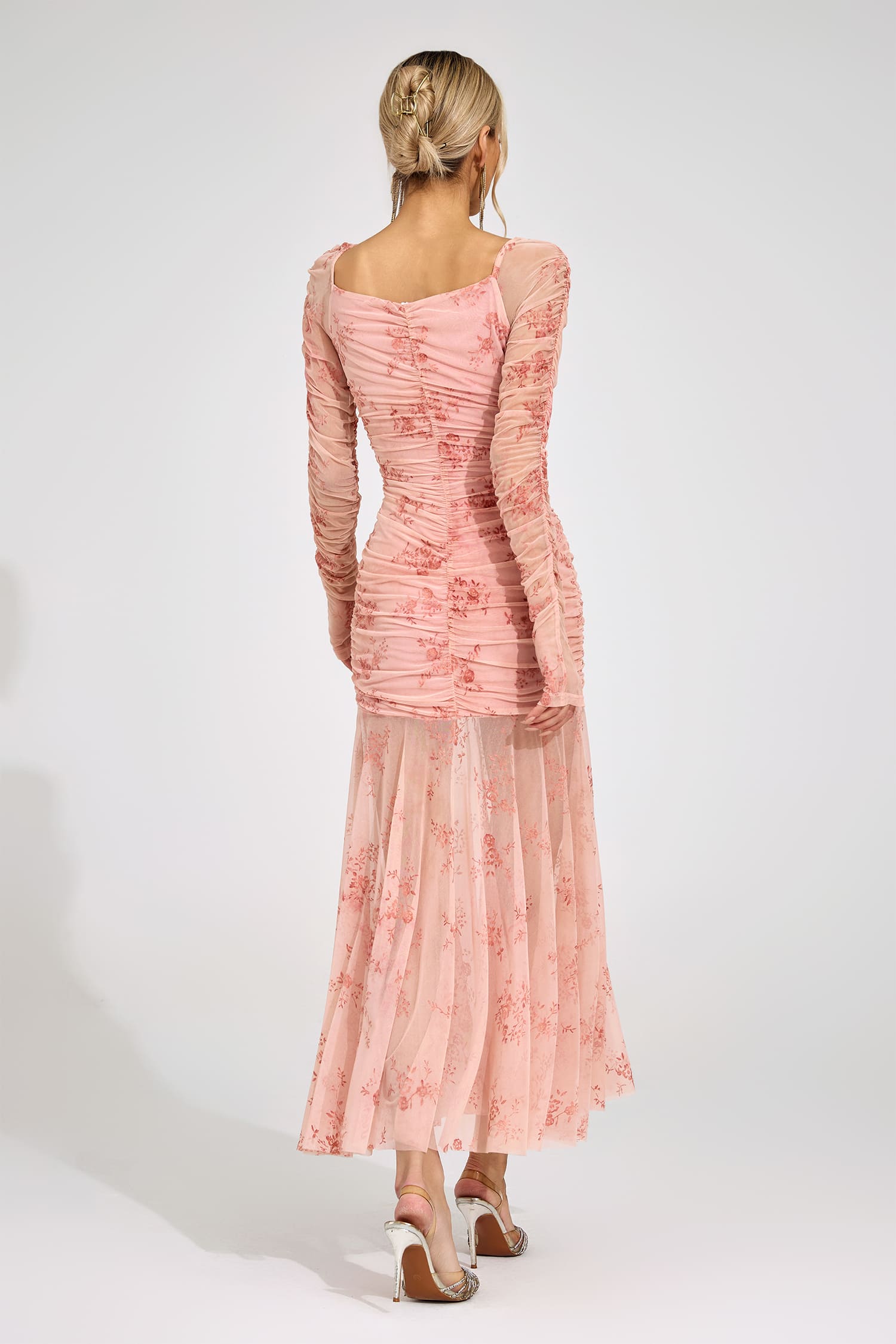 Disa Pink Printed Maxi Dress