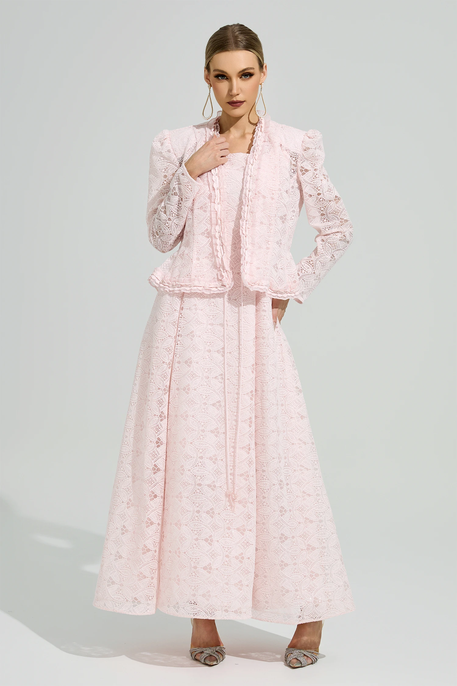 Maeve Pink Lace Set