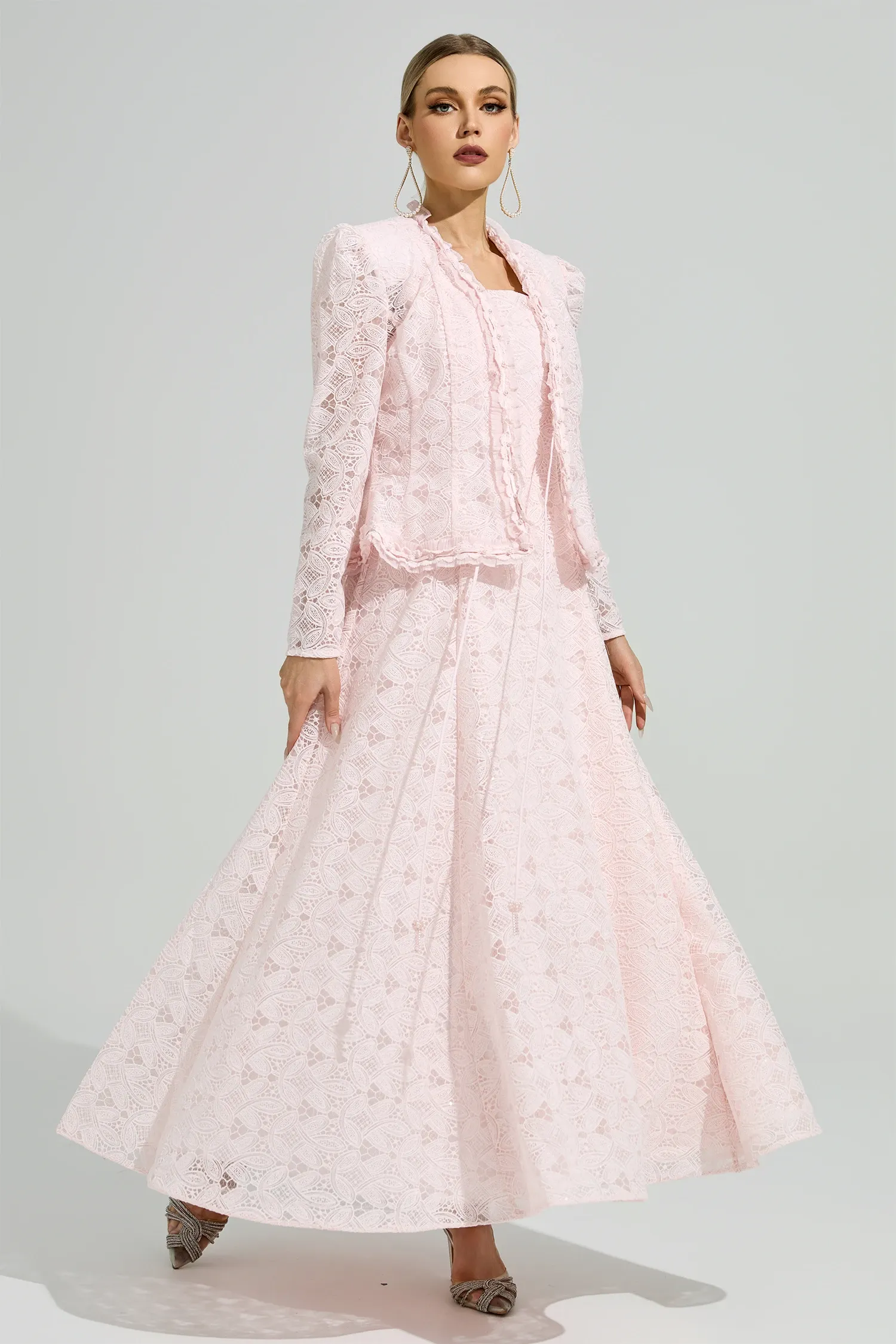 Maeve Pink Lace Set