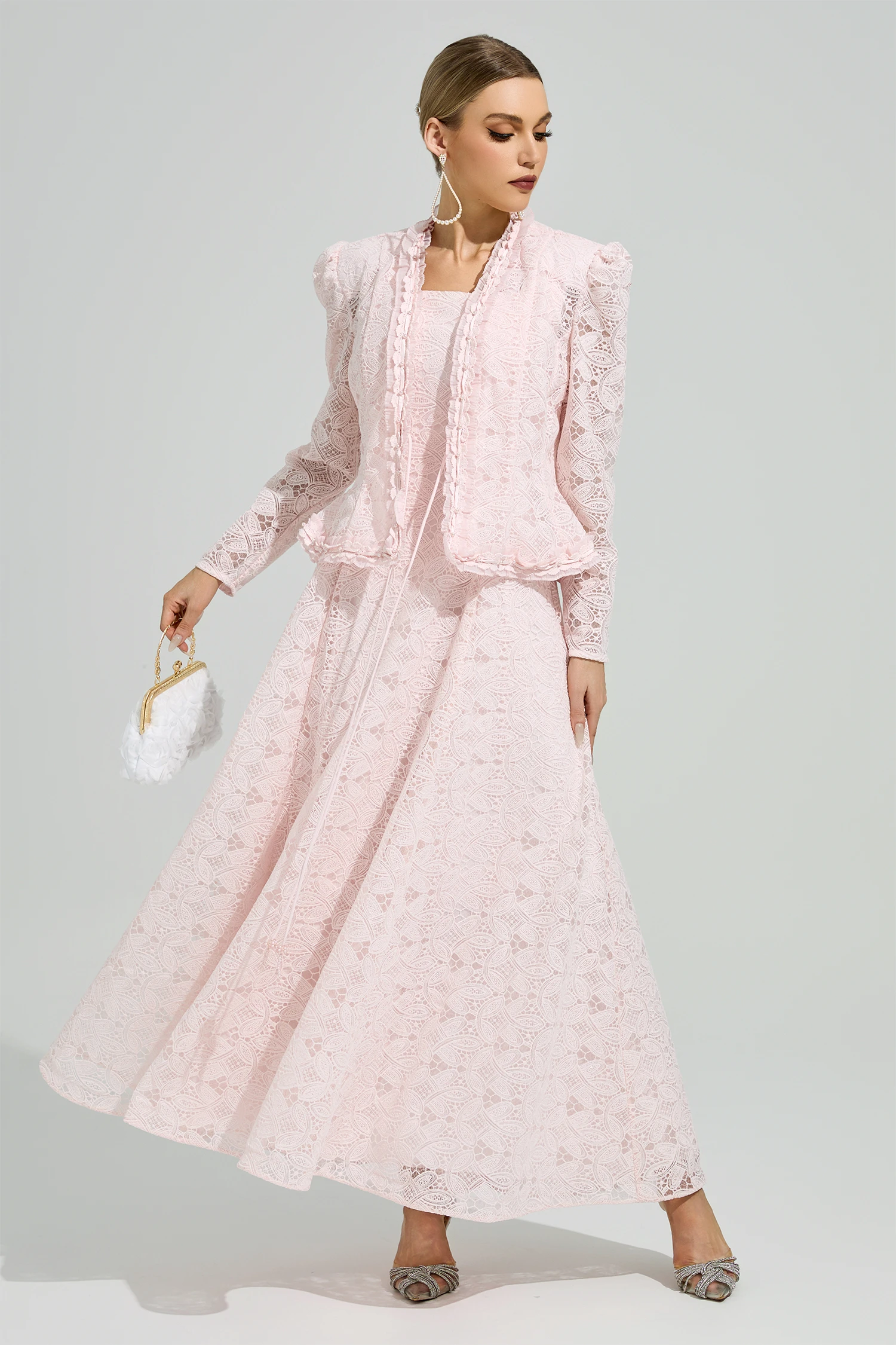 Maeve Pink Lace Set