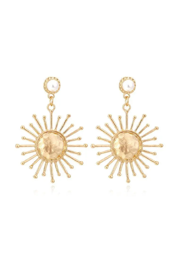Cactus Pearl Sun Earrings