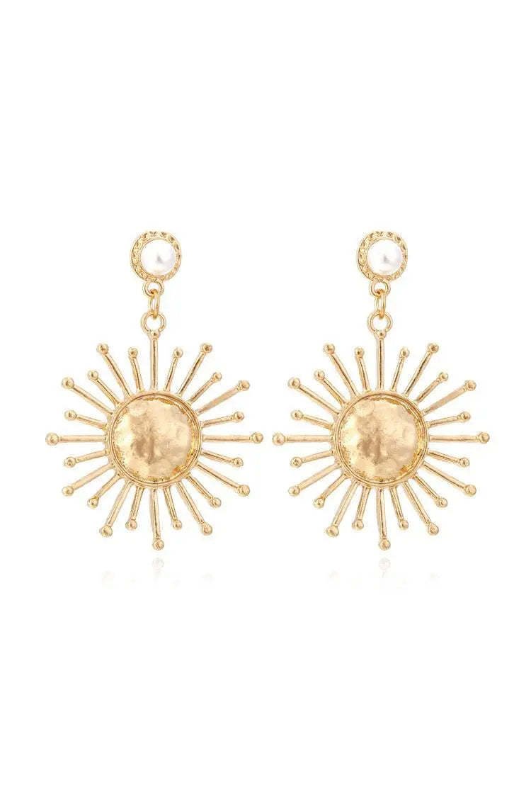 Cactus Pearl Sun Earrings