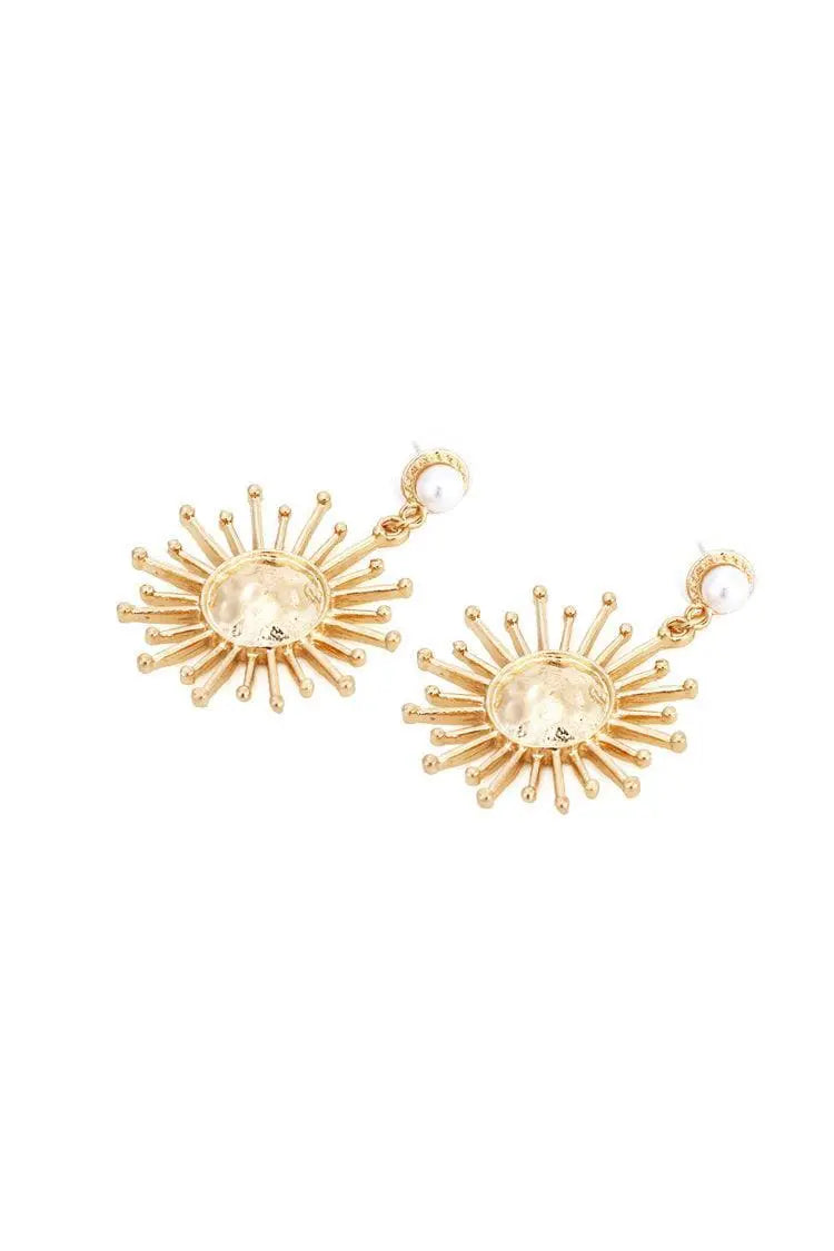 Cactus Pearl Sun Earrings