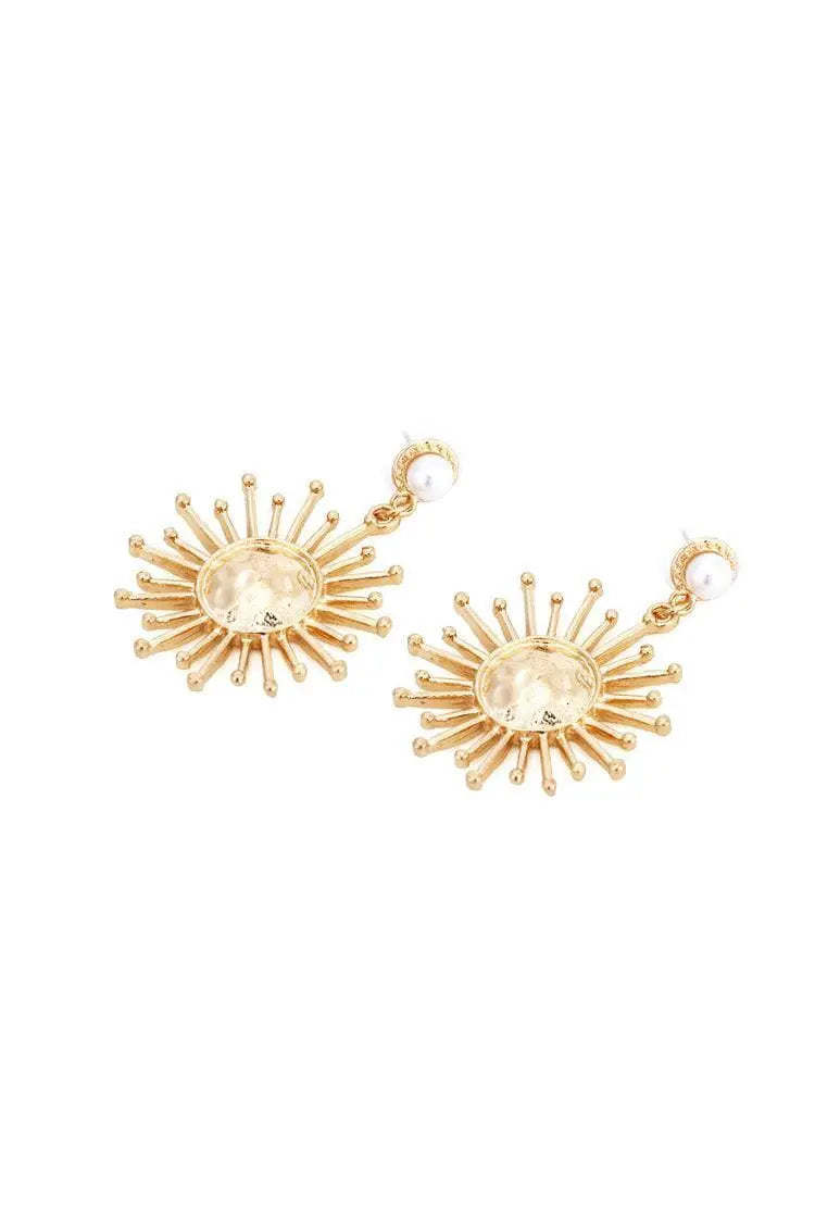 Cactus Pearl Sun Earrings