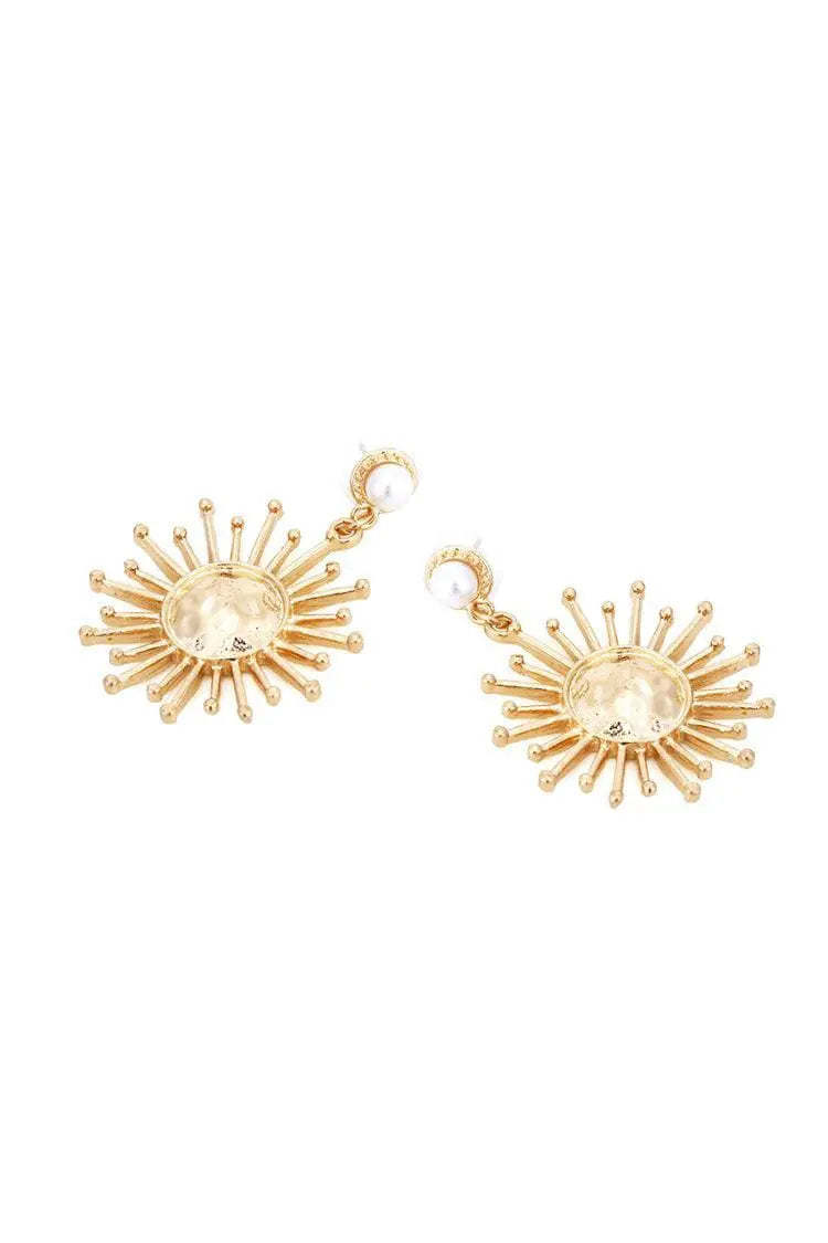 Cactus Pearl Sun Earrings