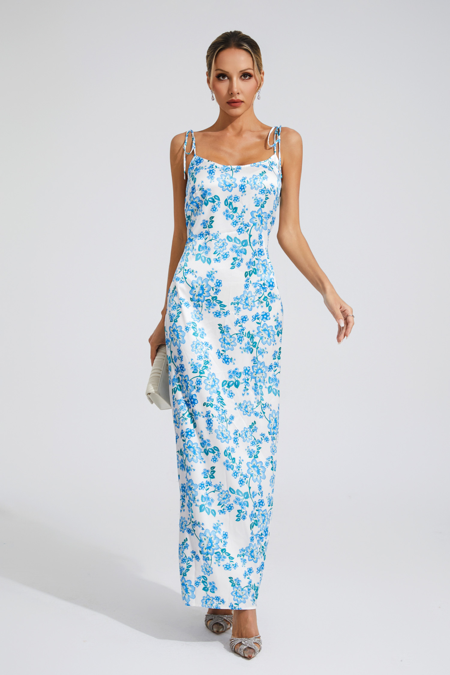 Cronin Blue Floral Slip Dress