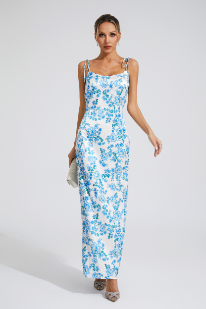 Cronin Blue Floral Slip Dress