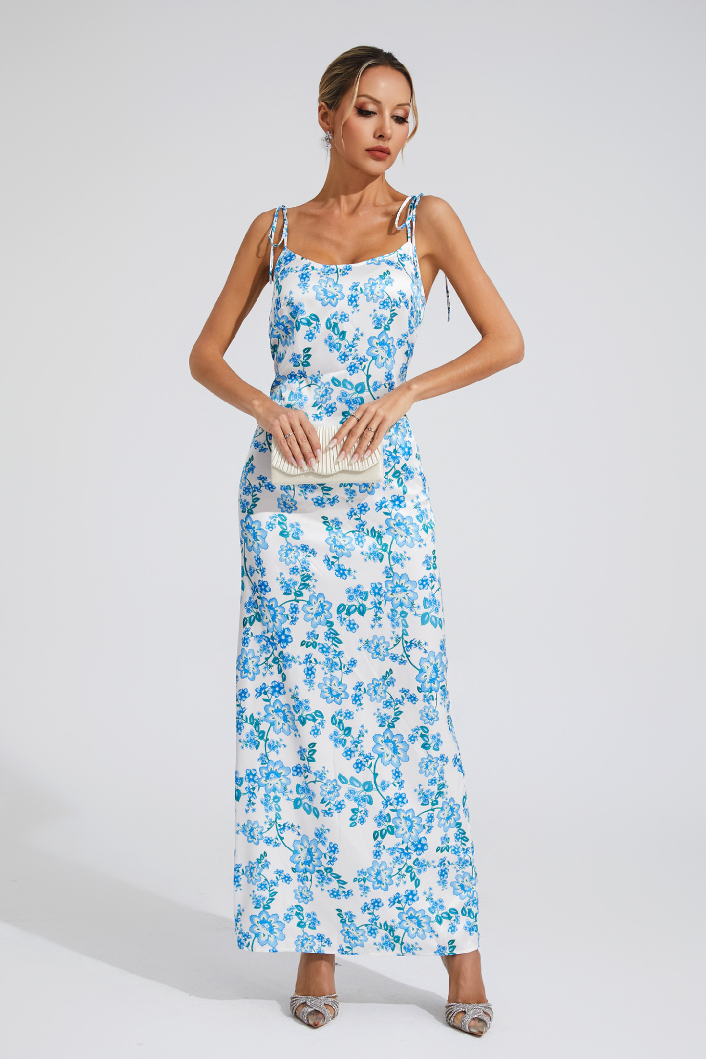 Cronin Blue Floral Slip Dress