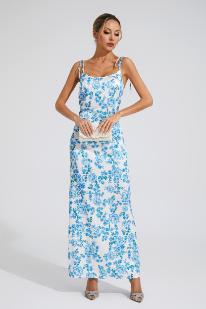 Cronin Blue Floral Slip Dress