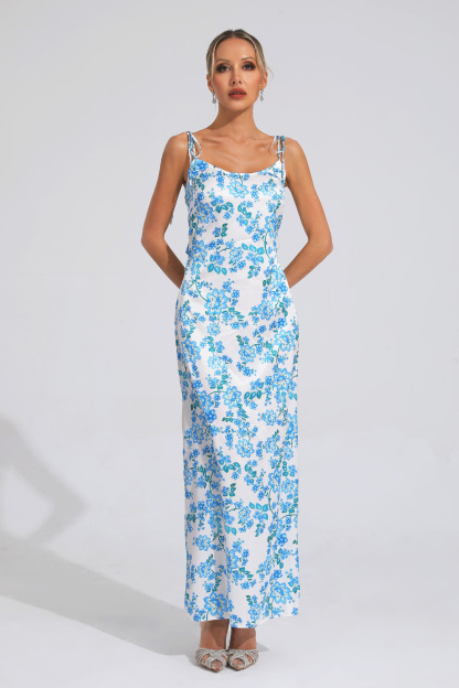 Cronin Blue Floral Slip Dress