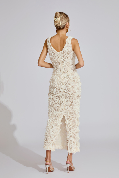  Jane White Floral Maxi Dress
