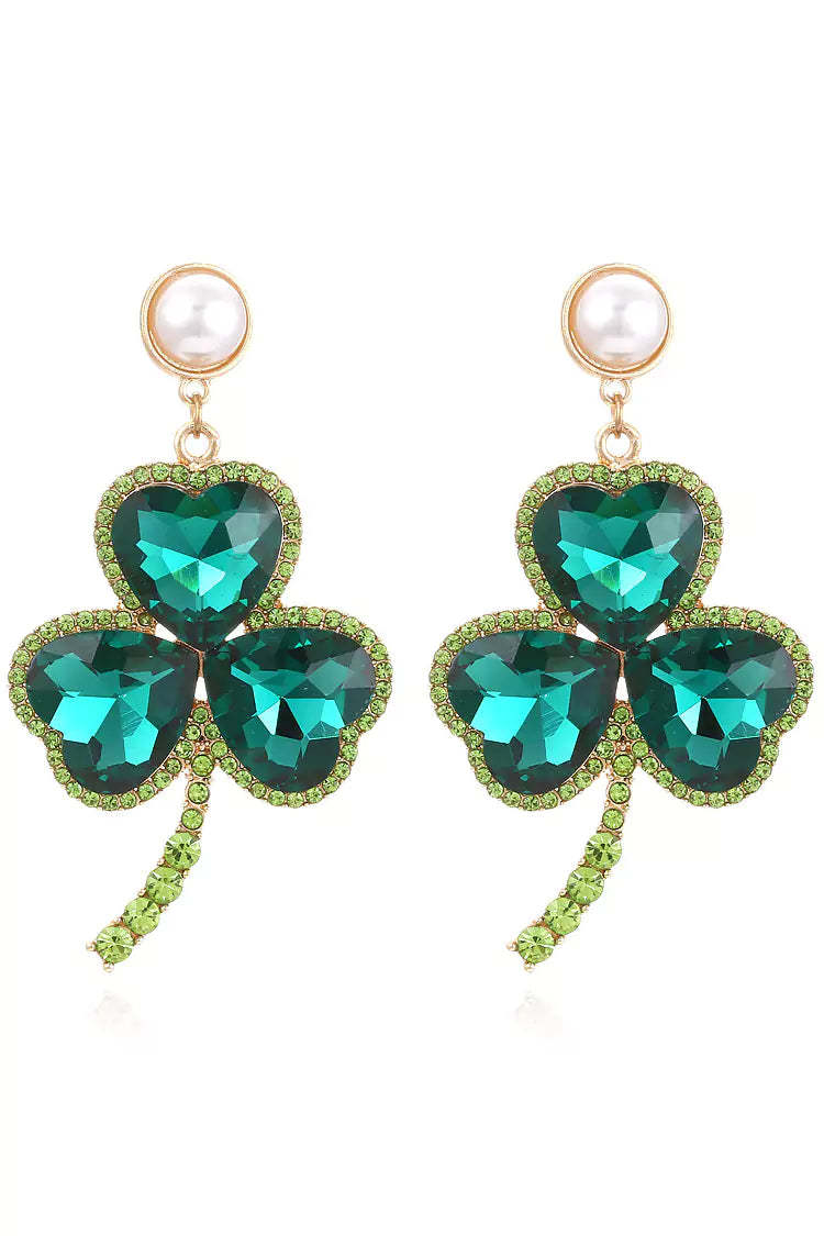 Glory Emerald Clover Earrings