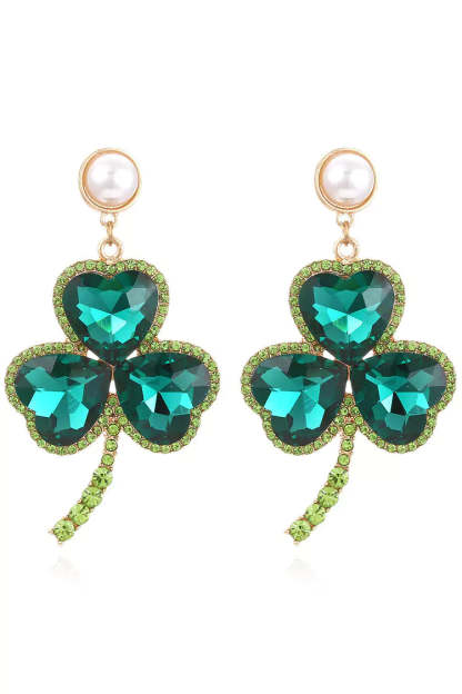 Glory Emerald Clover Earrings