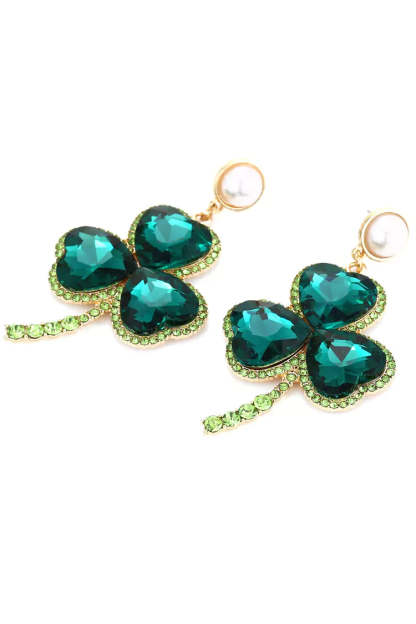 Glory Emerald Clover Earrings