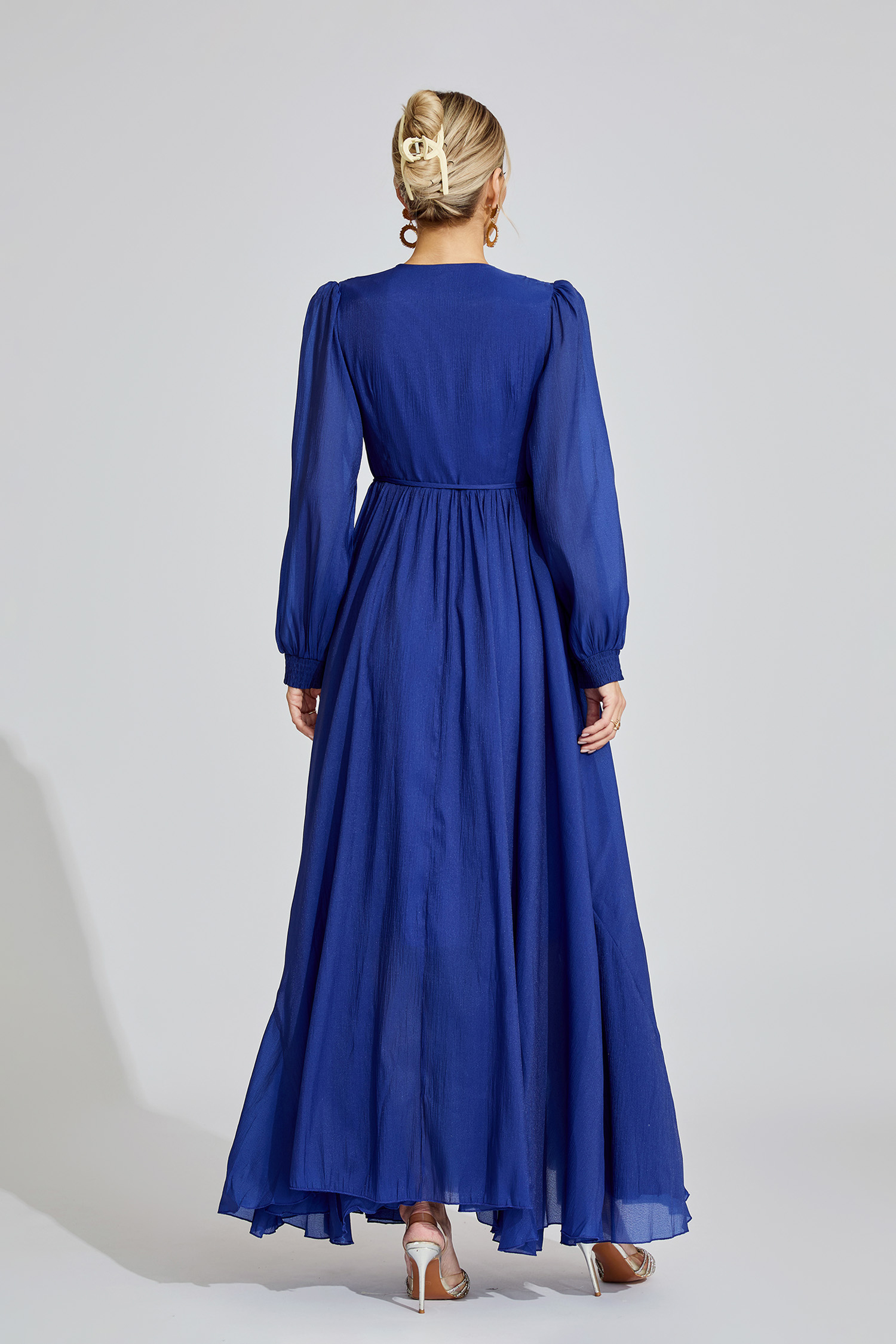  Joy Dark Blue Ruched Dress