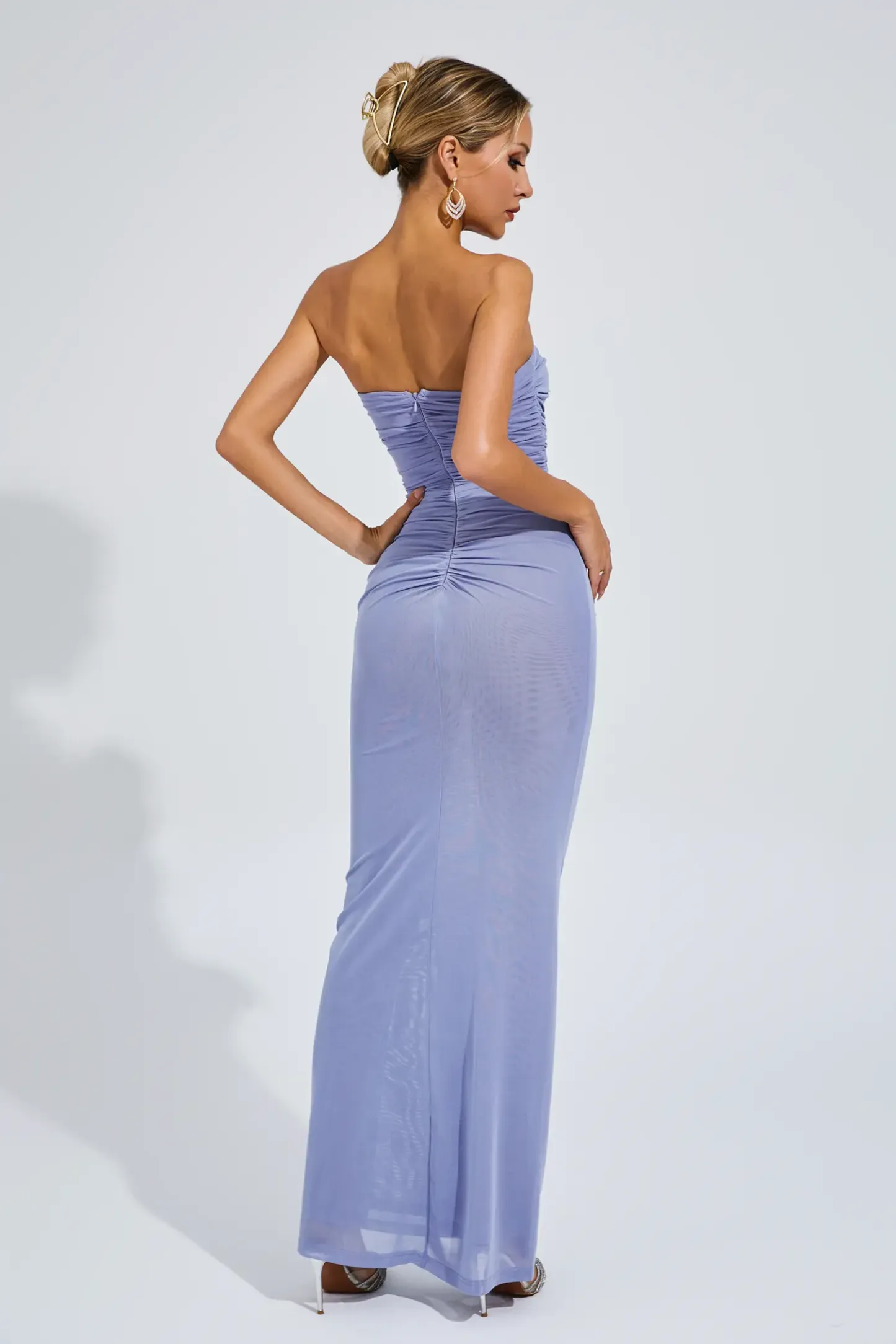 Gustave Purple Rose Off Shoulder Dress