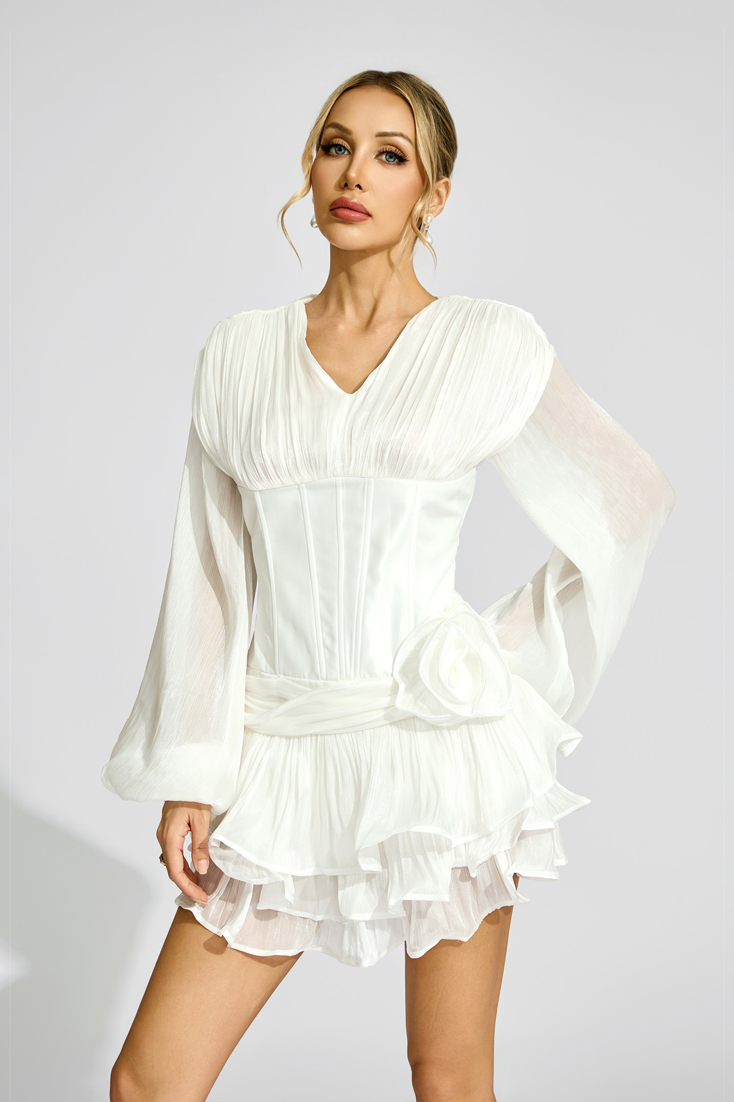 Katte White Corset Mini Dress