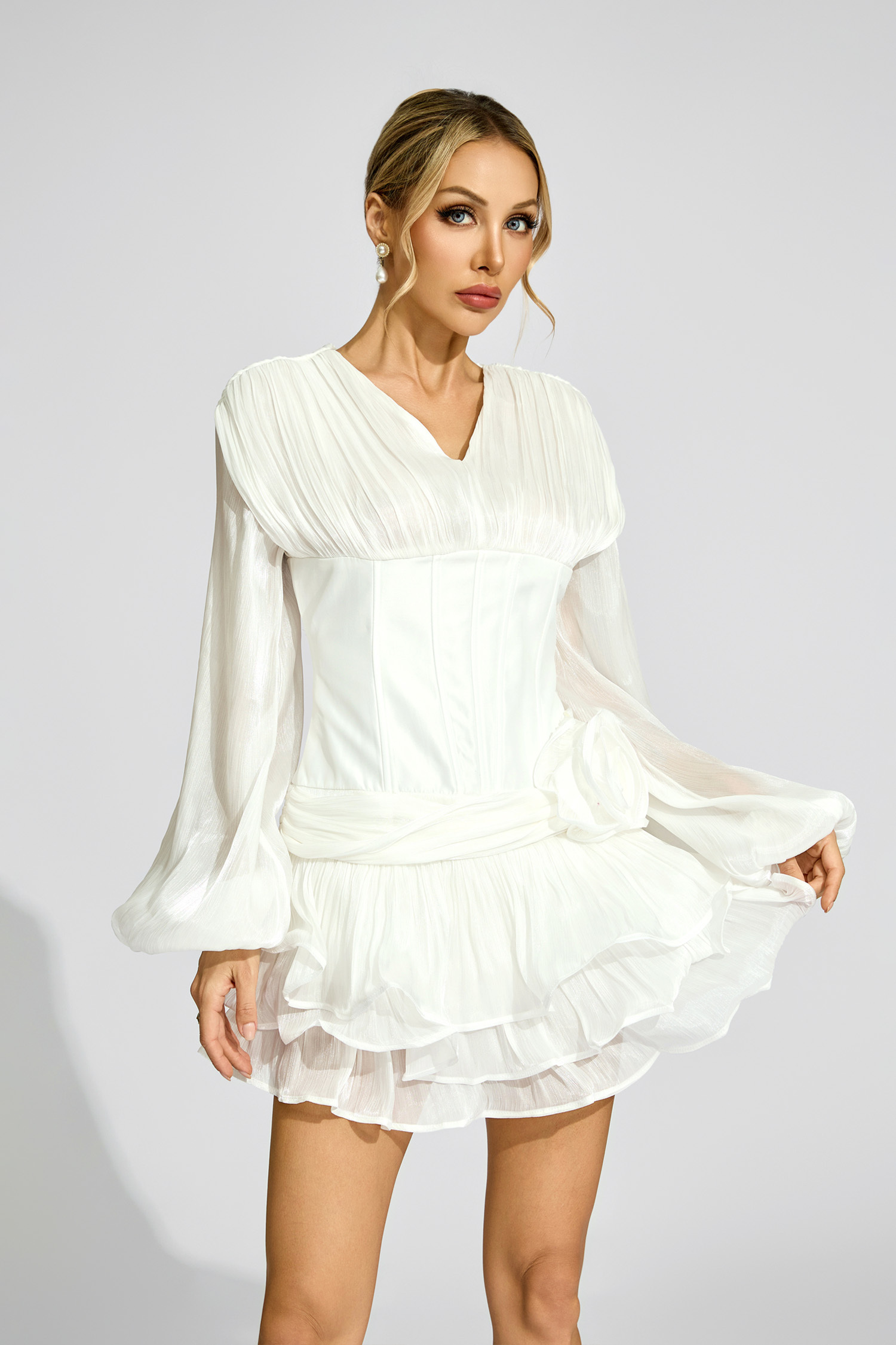 Katte White Corset Mini Dress