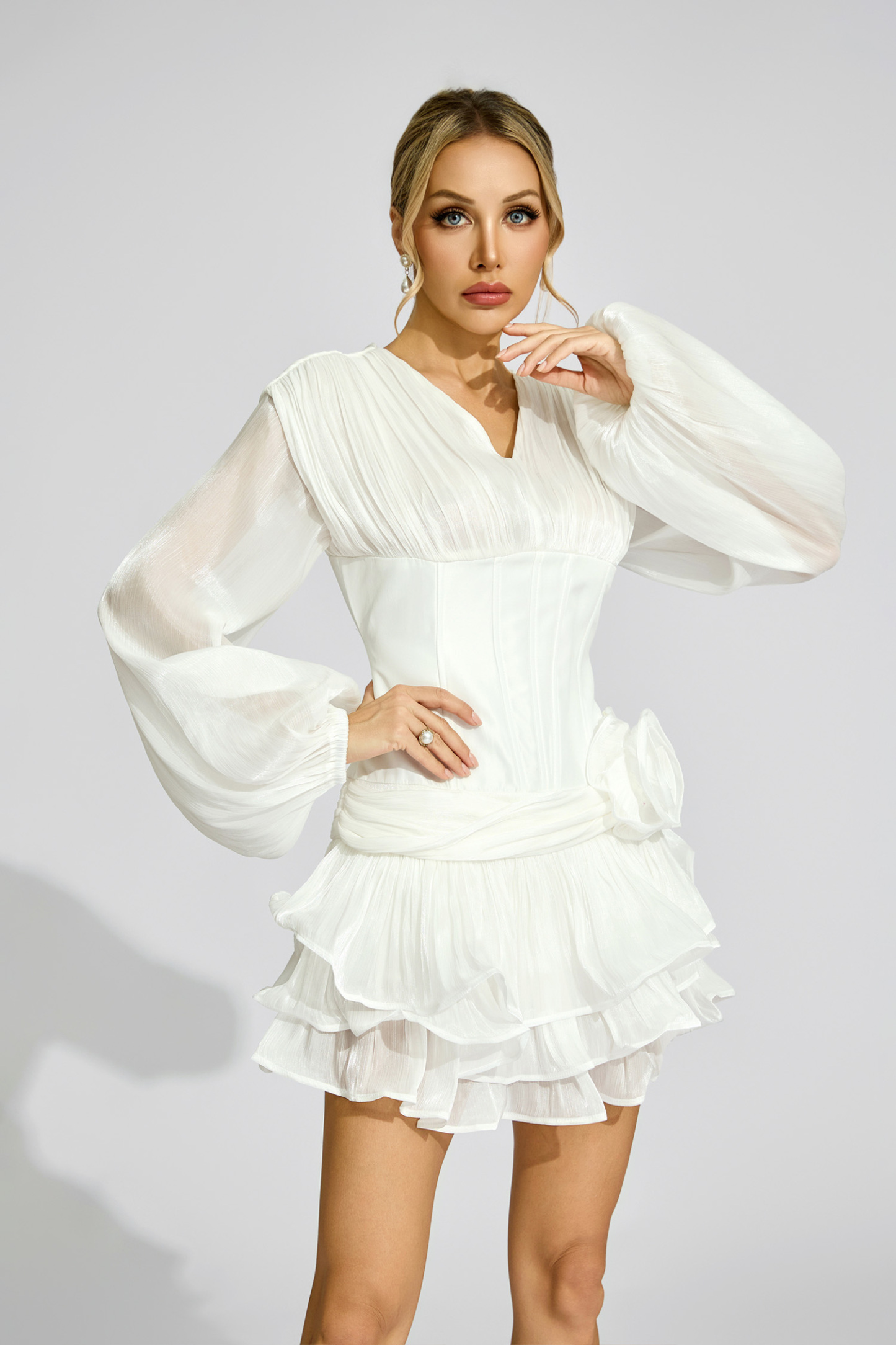 Katte White Corset Mini Dress
