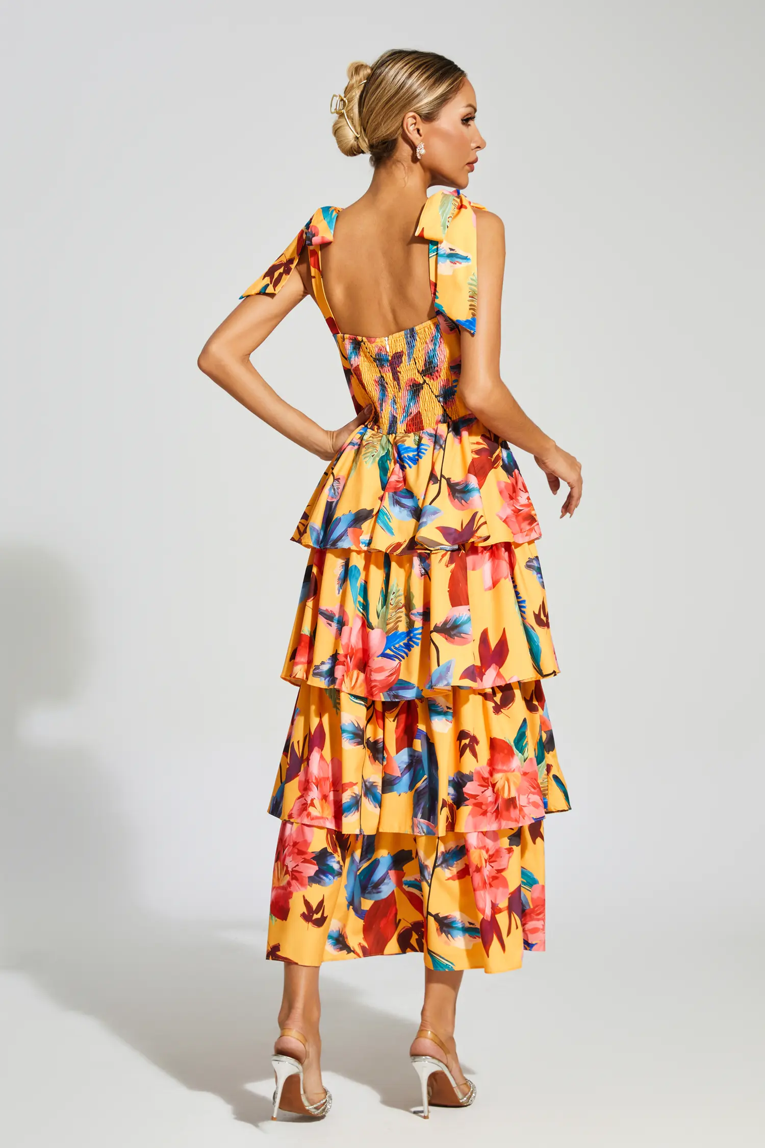 Godwin Floral Tiered Slip Dress
