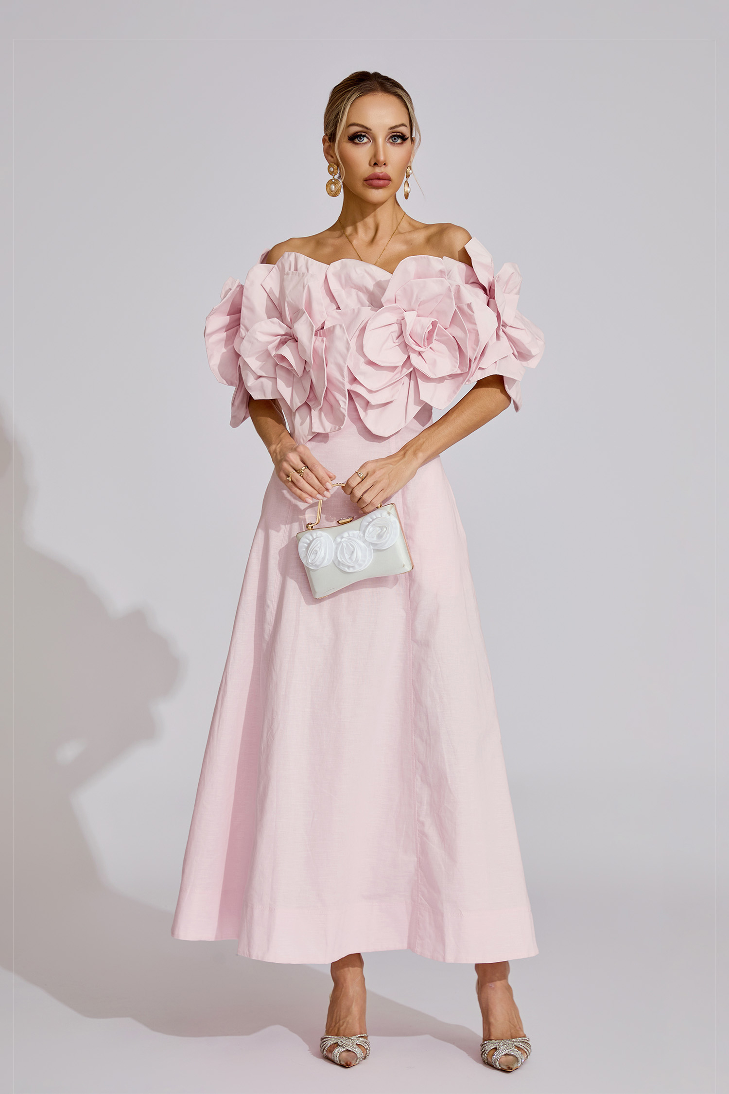 Mad Pink Floral Maxi Dress