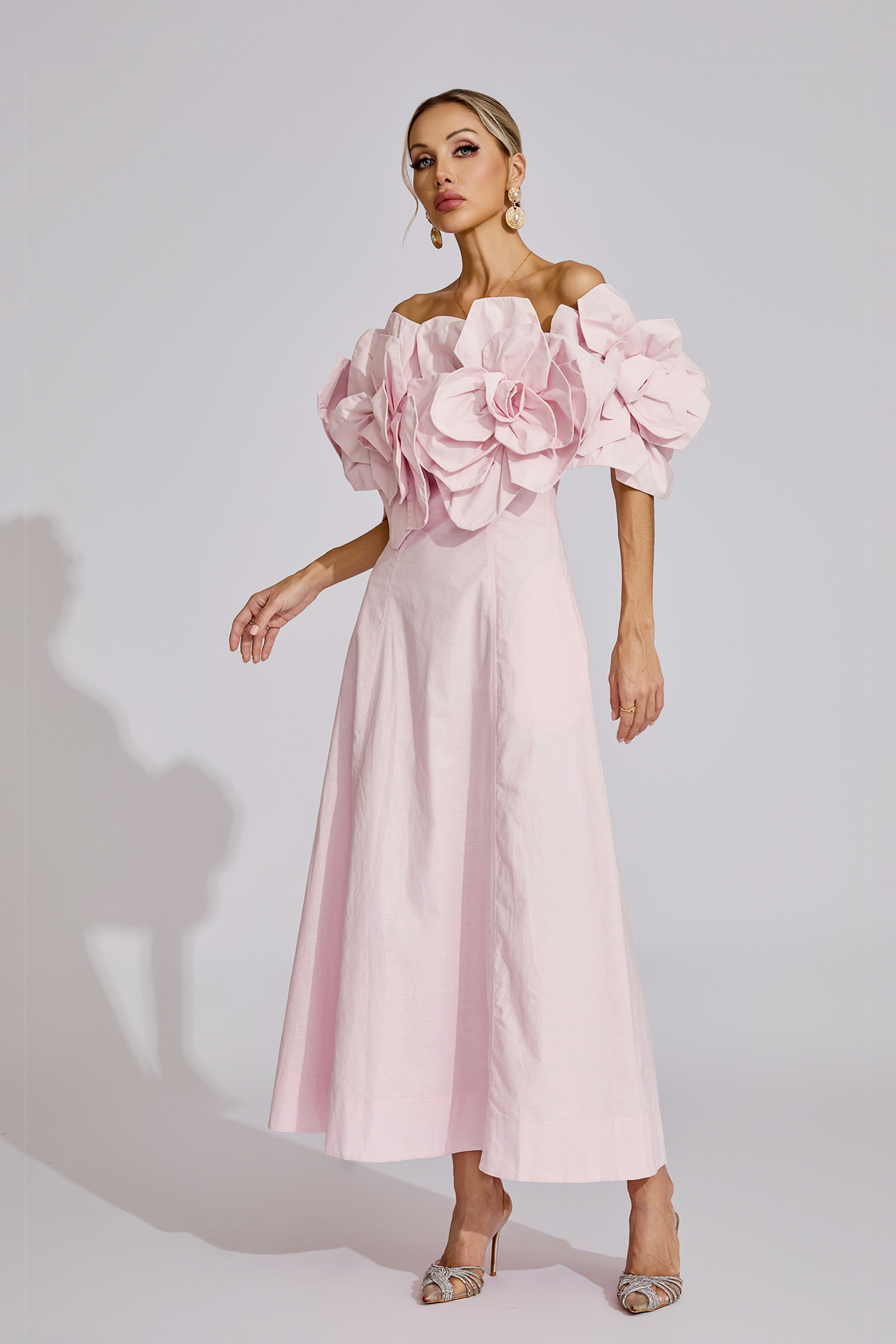 Mad Pink Floral Maxi Dress