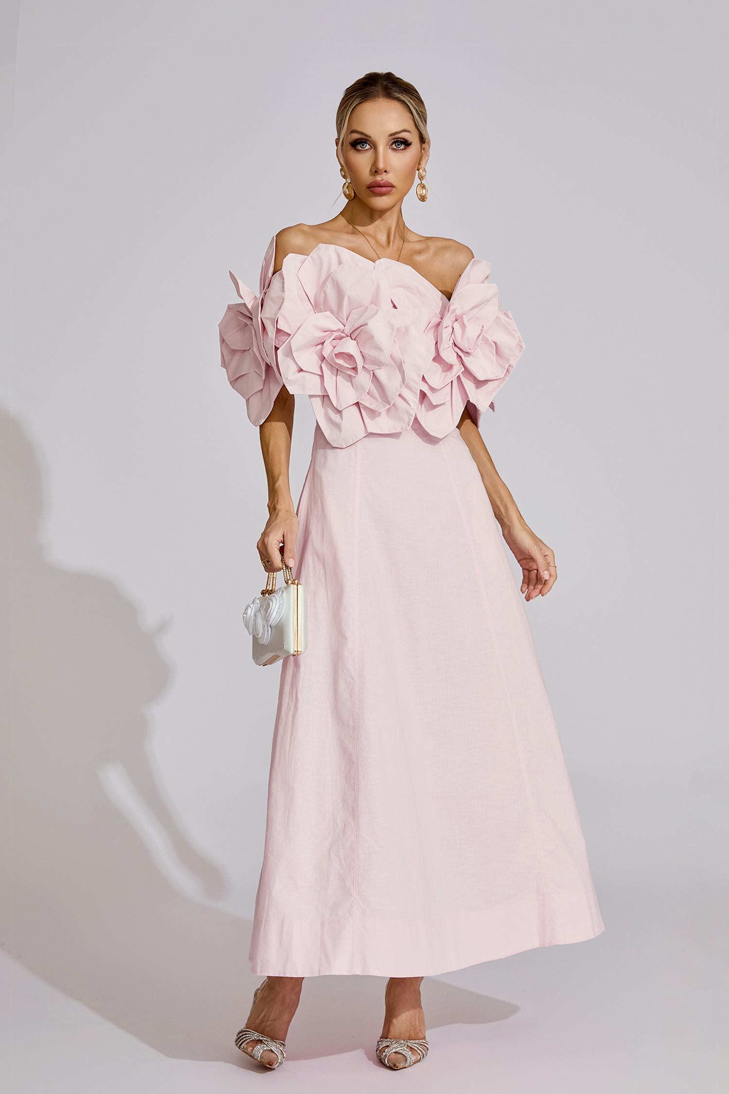 Mad Pink Floral Maxi Dress