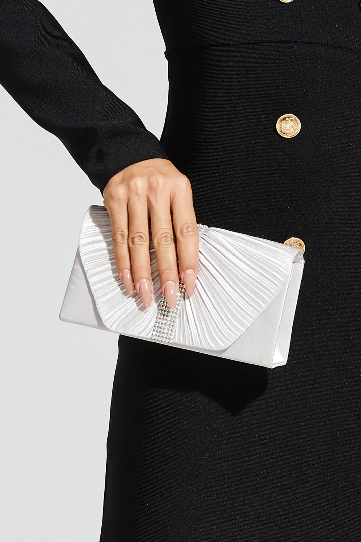 Curitis Silver Flap Bag